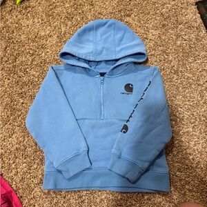 Carhartt Kids Sky Blue Half-Zip Hoodie